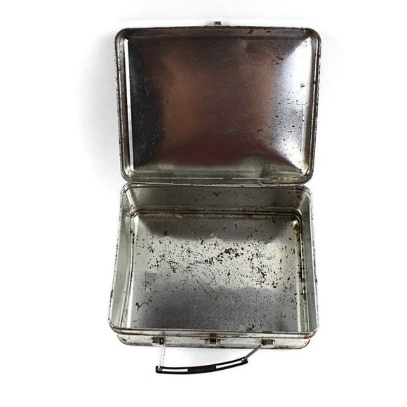 VTG Adventures of DCX Man Metal Lunchbox Brocade 7 5/8" w x 3 1/8" d x 6” high - Picture 5 of 6